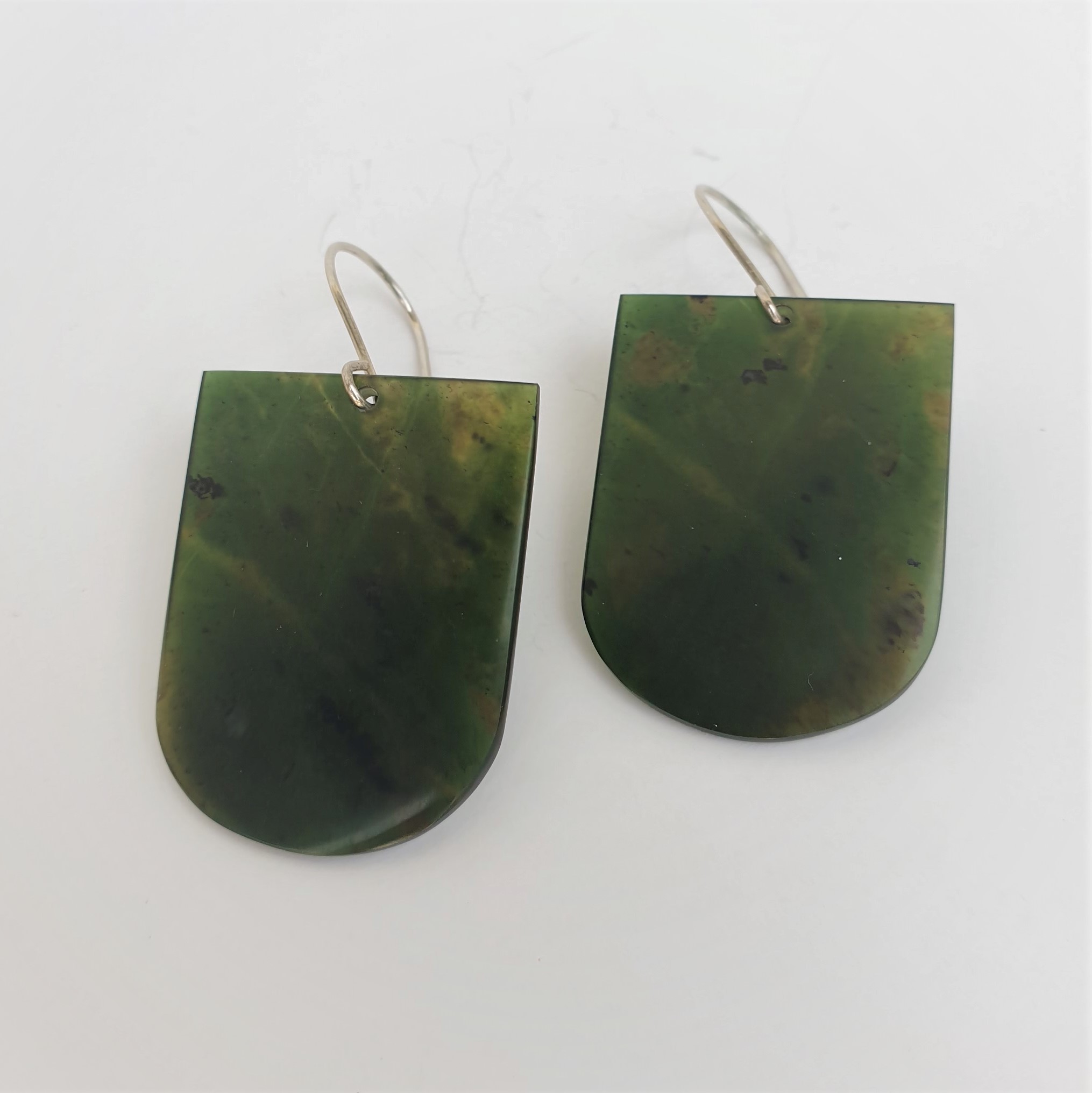 Antigorite Serpentine Arch Earrings - Image 2